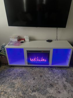 Ameriwood Home Lumina Fireplace TV Stand for TVs up to 70 Inch