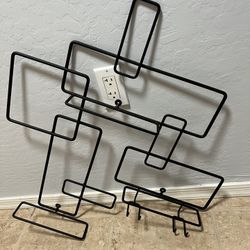 Iron Wine And Glass Rack