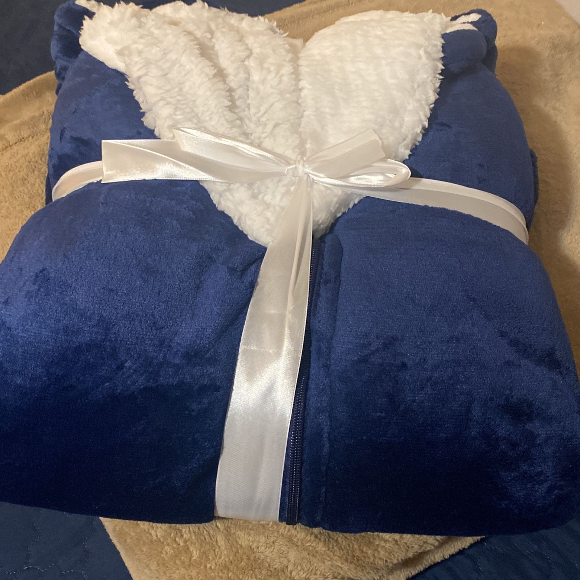 New Blue Hooded Robe