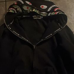 Black Bape Double Hoodie 