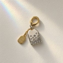 Pandora Tea Time Charm – Two-Tone Gold & Sterling Silver with CZ Stones