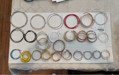 Lot of 26 Hoop Earrings