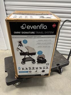 Evenflo Omni Signature Travel System with LiteMax Car Seat - Coastal Coffee