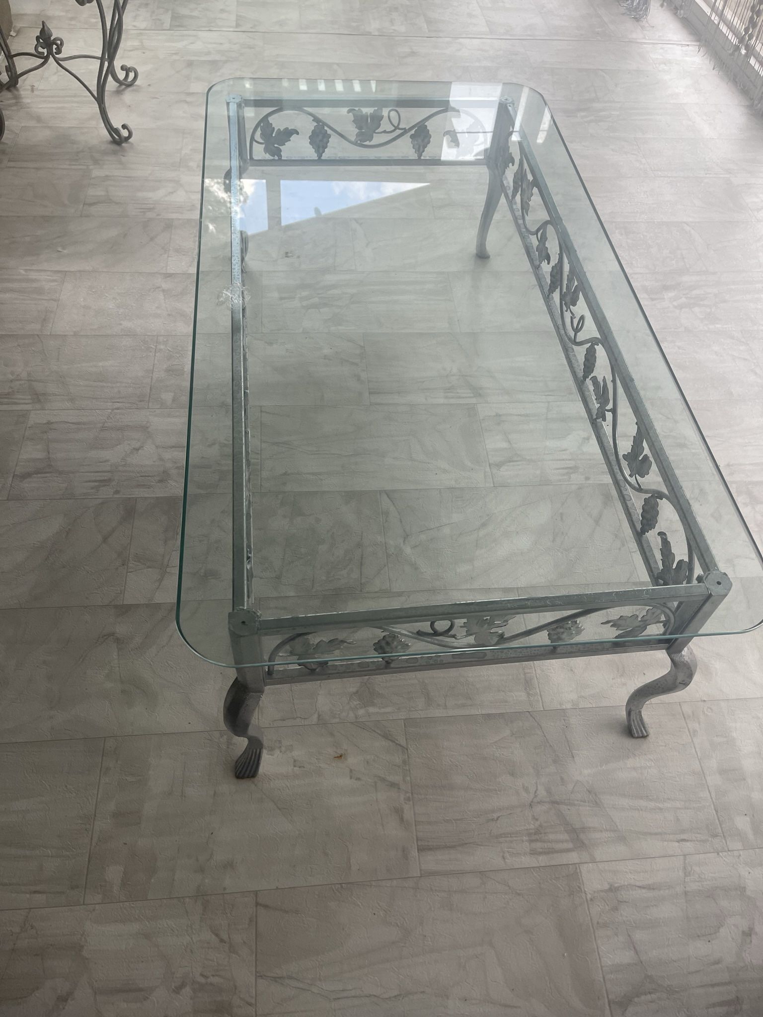 Antique Glass Coffee Table Living Room or Office