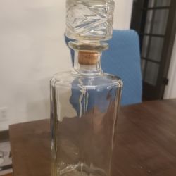 Vintage Glass Decanter And Stopper