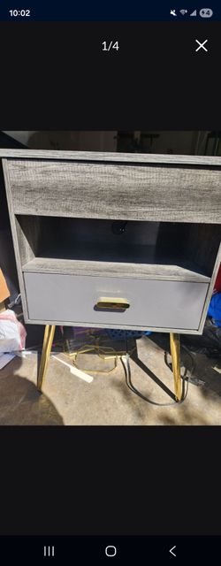 Modern light up LED Night Stand Set of 2