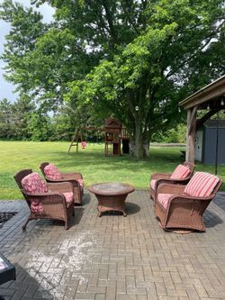 Wicker patio set