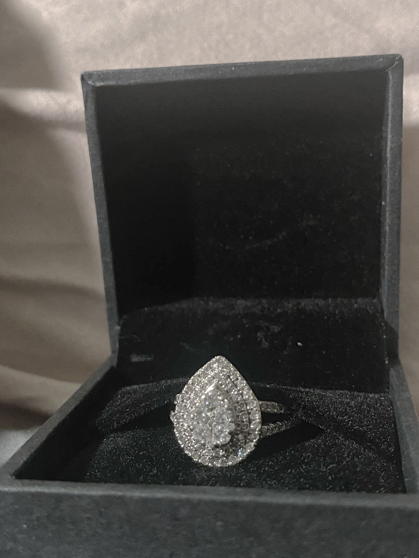 Real Diamond Pear Engagement Ring