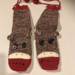 Sock Monkey Hat And Slippers