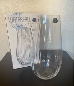 New Waterfall Bohemian Crystal Vase 245mm
