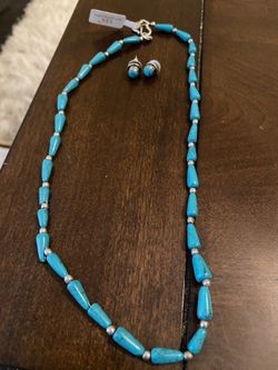 NWT Turquoise necklace & earring set
