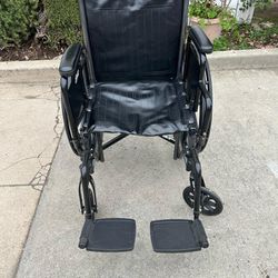 18 Inches Wide Wheelchair In Excellent Condition Easy To Fold 