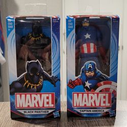 2016 Marvel Avengers 6" Action Figure Captain America & Black Panther *NIB*