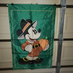 Mickey Mouse Thanksgiving Fall Flag