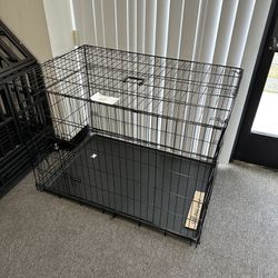 New 42”x30”x27” Double Door Metal Dog Cage Kennel Crate