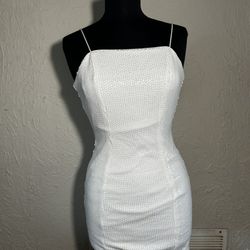 Sequin White Dress 