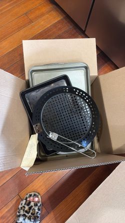 Baking sheets. Cake tin