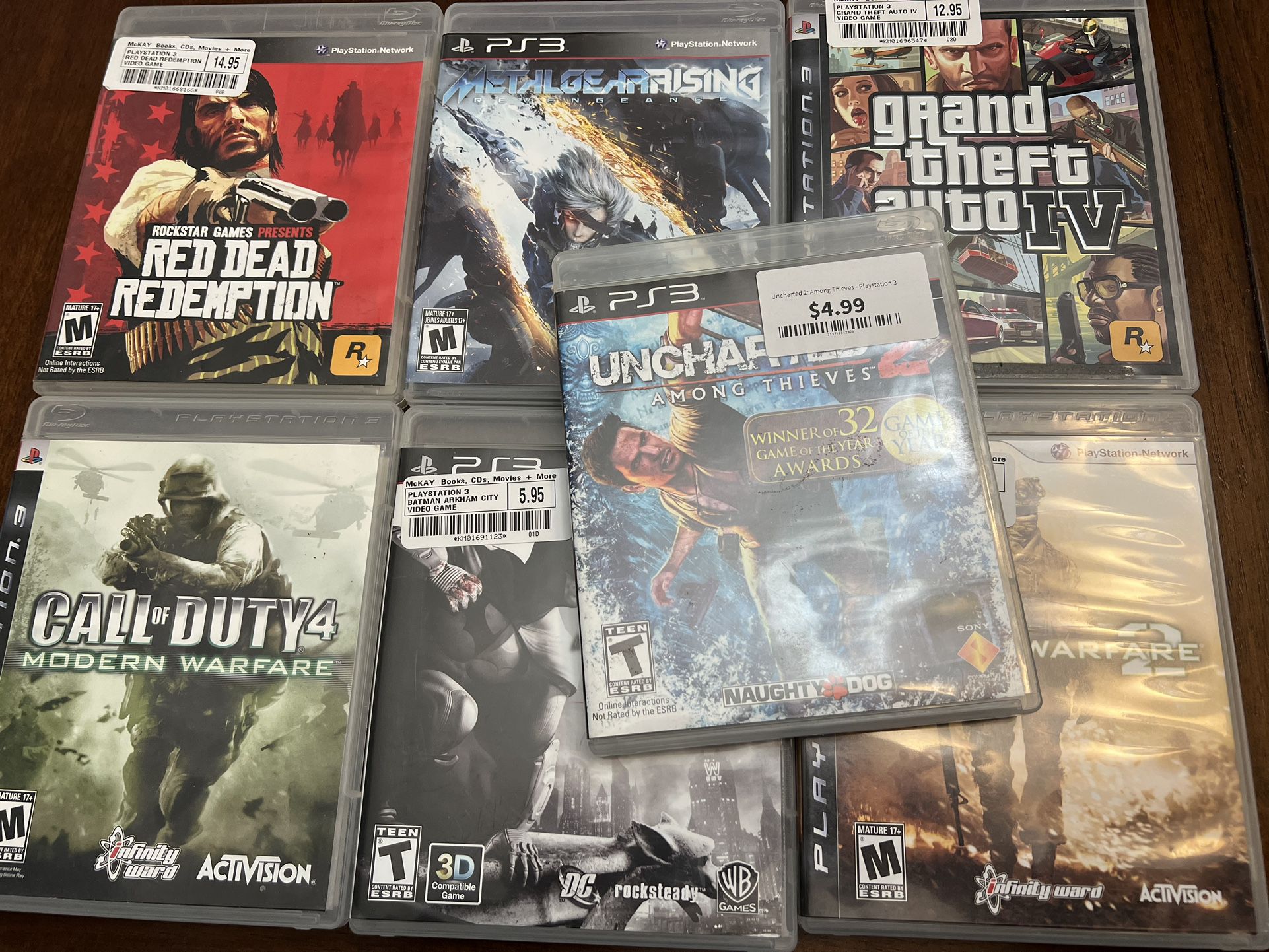 7 PS3 Games Assorted (Red Dead Redemption, GTA IV + More)