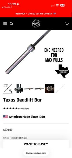 Texas deadlift bar