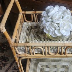 Vintage Bamboo Bar Cabinet 