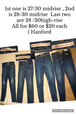 Hanford, ladies items: Levi’s jeans sz 7 and 8  -