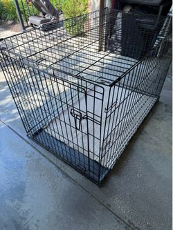 Massive 48x32x30” Foldable Wire Dog Crate with tray!