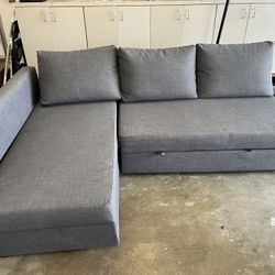 Sleeper Sectional, with Storage Dark Grey