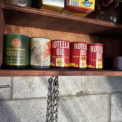 Vintage Oil Cans Rotella / Kendall