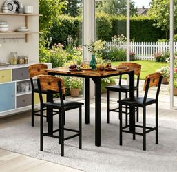 5-Piece Rustic Counter Height Dining Set