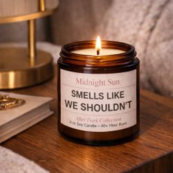 Midnight Sun Cinnamon Soy Candle – “Smells Like We Shouldn’t” (8oz)