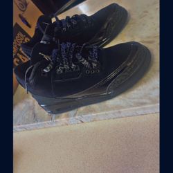 Black Cat Jordan 3s Size 4y