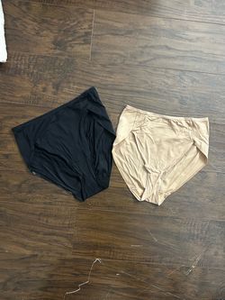 Soma Solid High Rise Brief Panties Stretch Beige/Black Size L 2-Pack