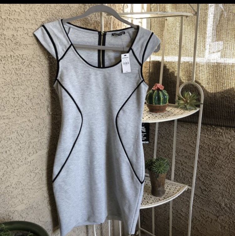 EXPRESS black and gray bodycon dress NEW,All Products : American Fashion Style Bags On Sale