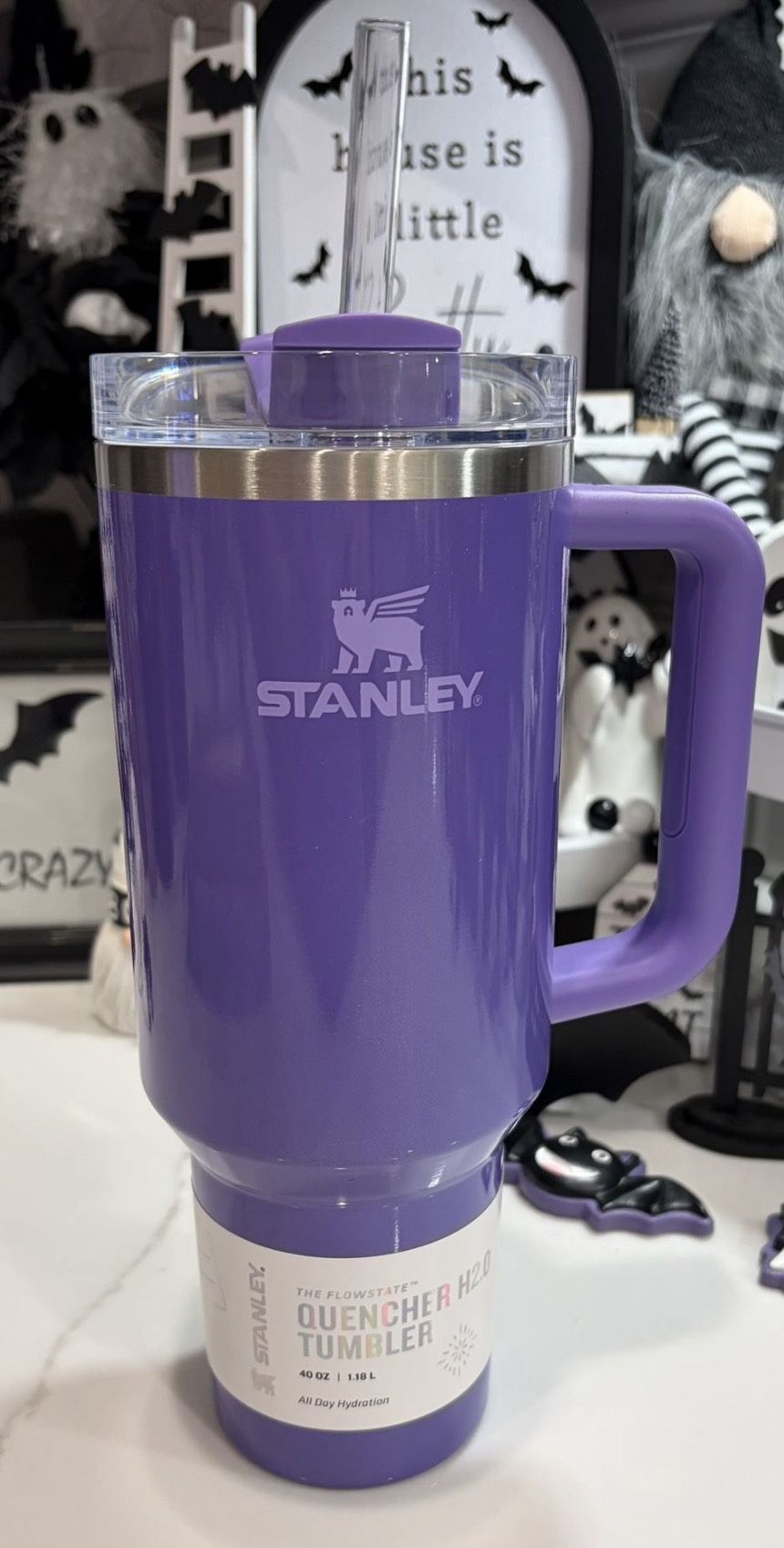 New Stanley Purple Flowstate Quencher H2.0 Dahlia Shimmer 40oz Tumbler Retired Sold Out Color