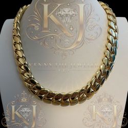 Miami Cuban Link Chain Heavy 14k Gold plated 