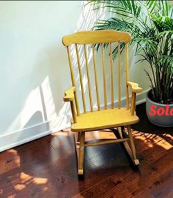 Yellow Vintage Rocking Chair