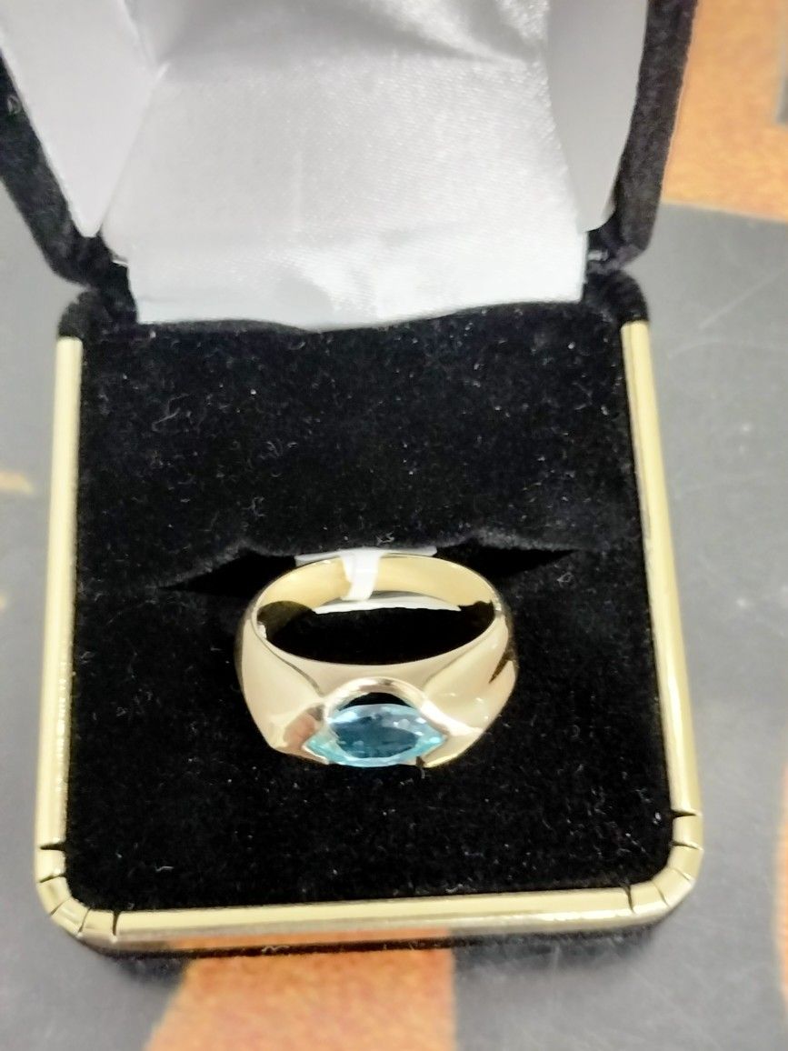 Blue Gem Stone Ring