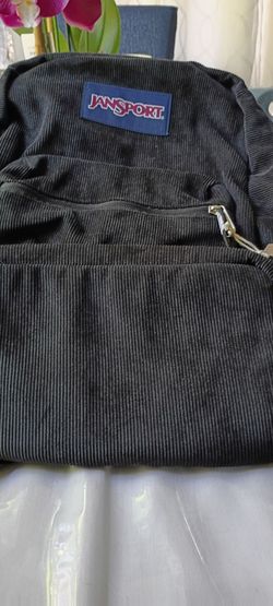 Jansport black corduroy backpack