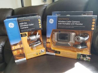 2 Wireless Color camera setup with portable lcd Monitor