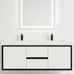 Bathroom vanity floating