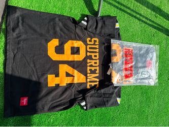 Supreme Split S/S Football Top Black medium