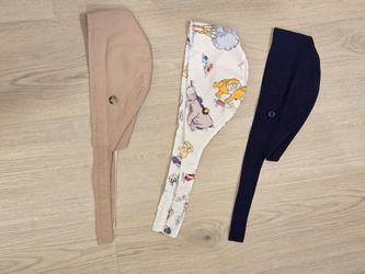 Scrub caps with buttons