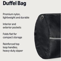Amazon 32.4" Extra Large Foldable Nylon Duffel Bag for Travel/Storage w/Zippered Pockets - Three (3)