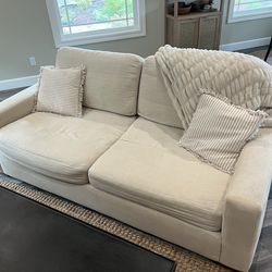 Restoration Hardware Sand Linen Couch