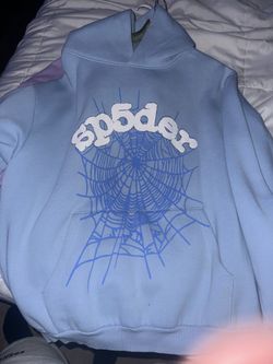 Spider Hoodie Sz Large Blue