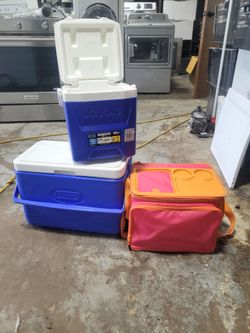 2 HARD COOLERS & 1 SOFT COOLER
