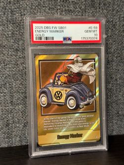 PSA 10 GOLD Energy Marker E-59 Piccolo Gohan Dragon Ball Fusion World SB01