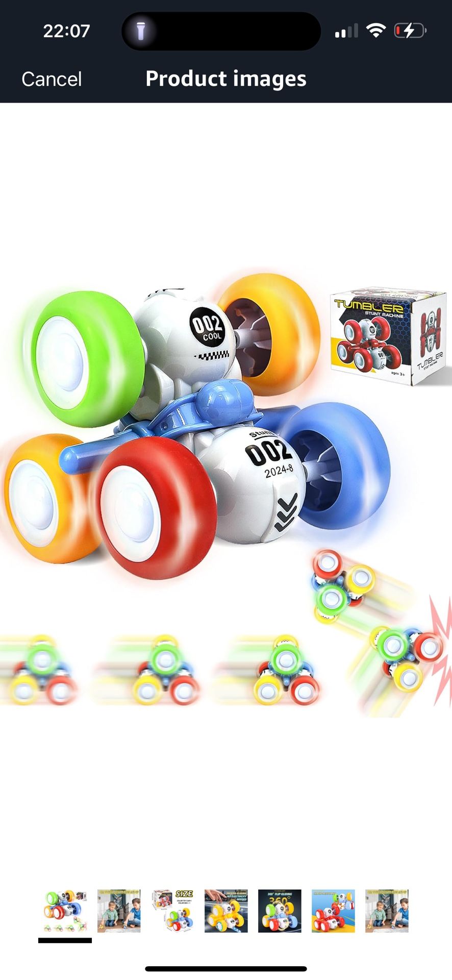 Brand New 6 Wheels Pull Back Cars Toys for Toddler Age 3-6,360° Rotating Stunt Car Toys 3-6 Year Old Kids,Friction Powered Car Toys,