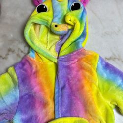 Rainbow Unicorn Robe Child Size 8-9 yo