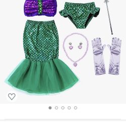 NEW! Ariel Little Mermaid Costume Size 3-4t